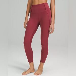 Lululemon Nulu Mesh Panels High-Rise 25” in Mulled Wine Size 4